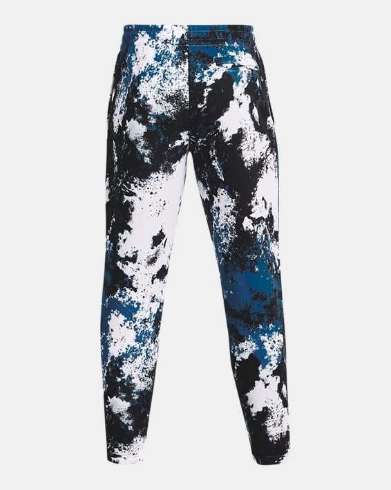 Men's UA Essential Fleece Paint Joggers in White image number 5